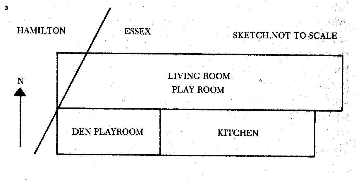 Sketch of house on property