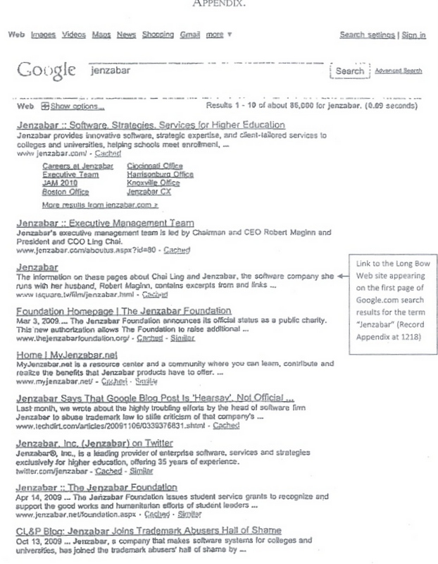 APPENDIX: Screenshot of Google search results page