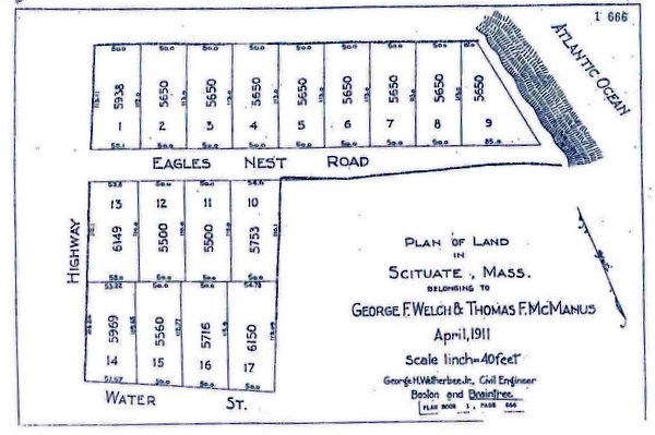 Plan of Land in Scituate, MA