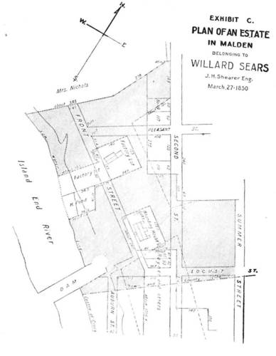 Appx C: Plan of an Estate in Malden Belonging to Willard Sears